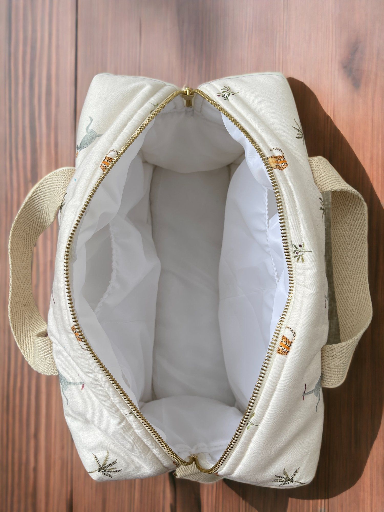 Monkey Cheetah Cotton Changing Bag